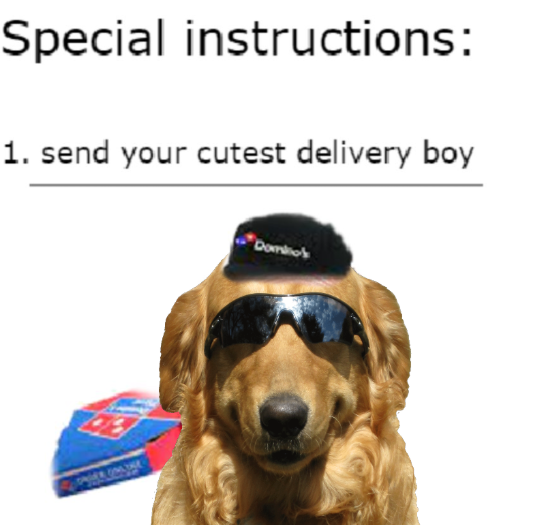 DAWG as a pizza delivery boy